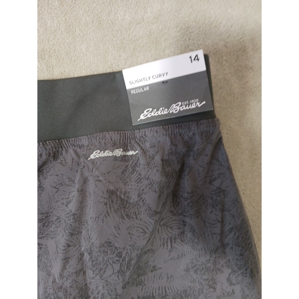 NWT Eddie Bauer Womens Skort Skirt Gray Size 14 Pockets Stretchy Travex Flexico - Picture 11 of 12